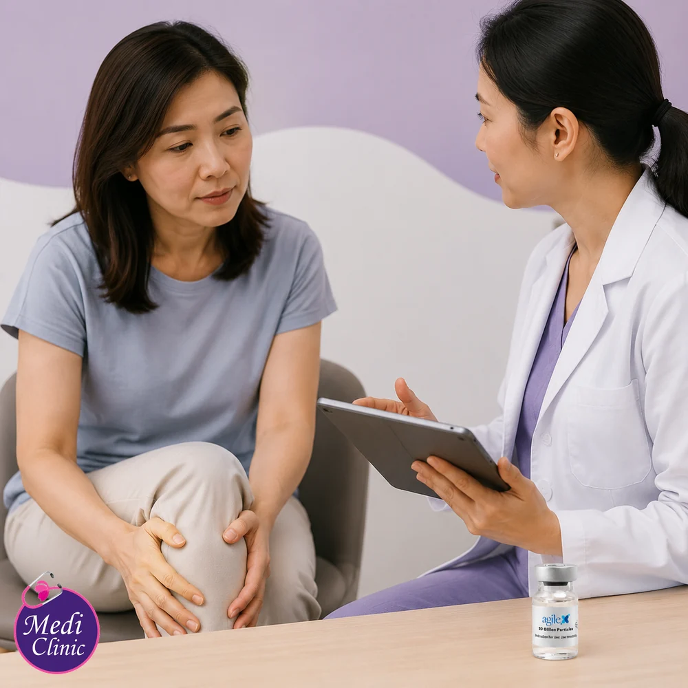 Asian patient consultation with AgileX product Asian patient consultation with AgileX product