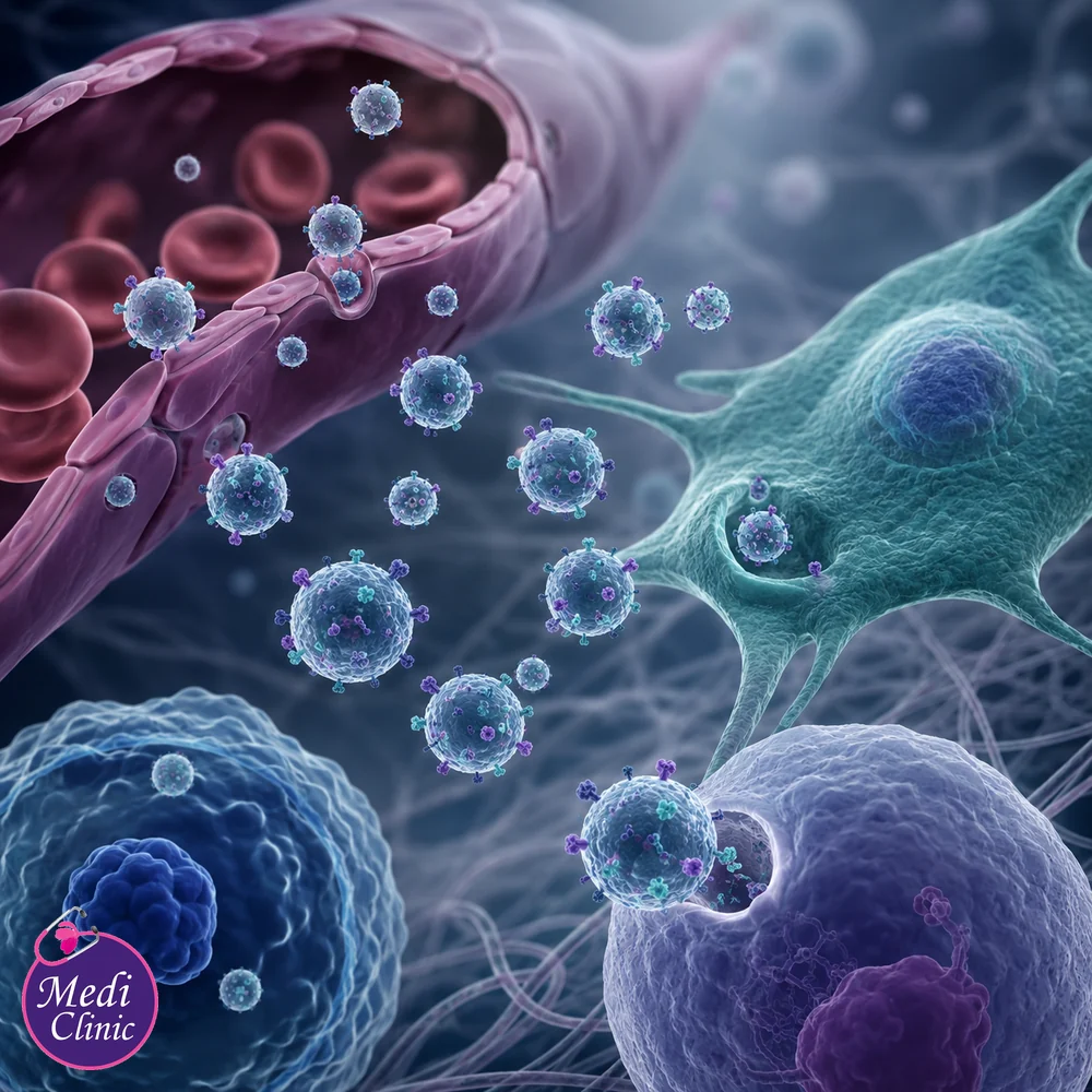 Extracellular vesicle signalling illustration Extracellular vesicle signalling illustration