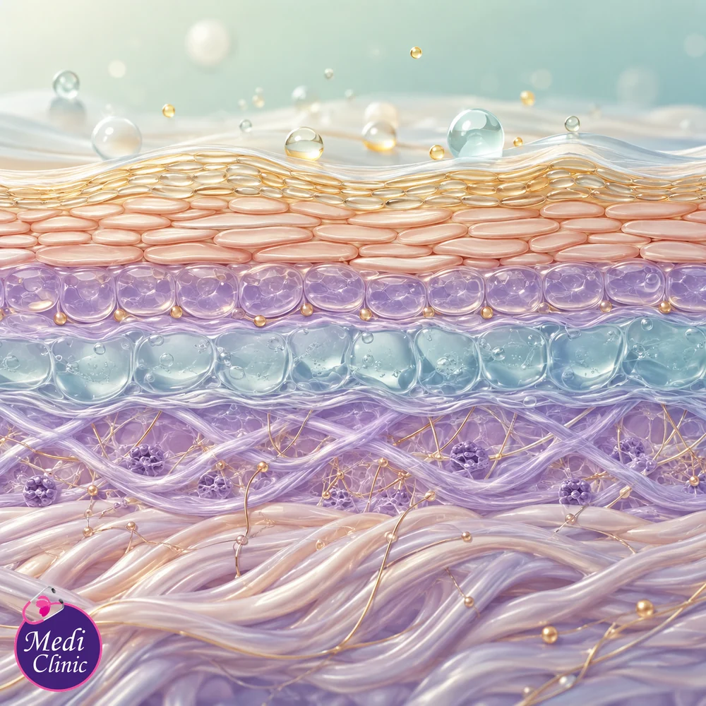 Educational skin barrier cross-section Educational skin barrier cross-section